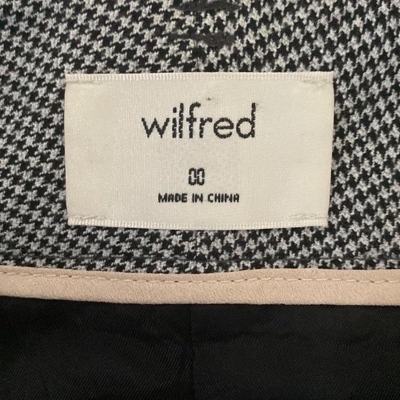Aritzia Wilfred Houndstooth Front Tie Midi Skirt Size 00 - Picture 6 of 8